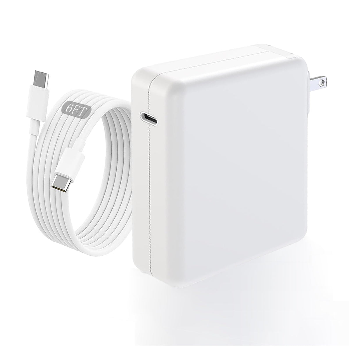 StinkLight vista frontal del adaptador 140W con puerto USB‑C, carga potente