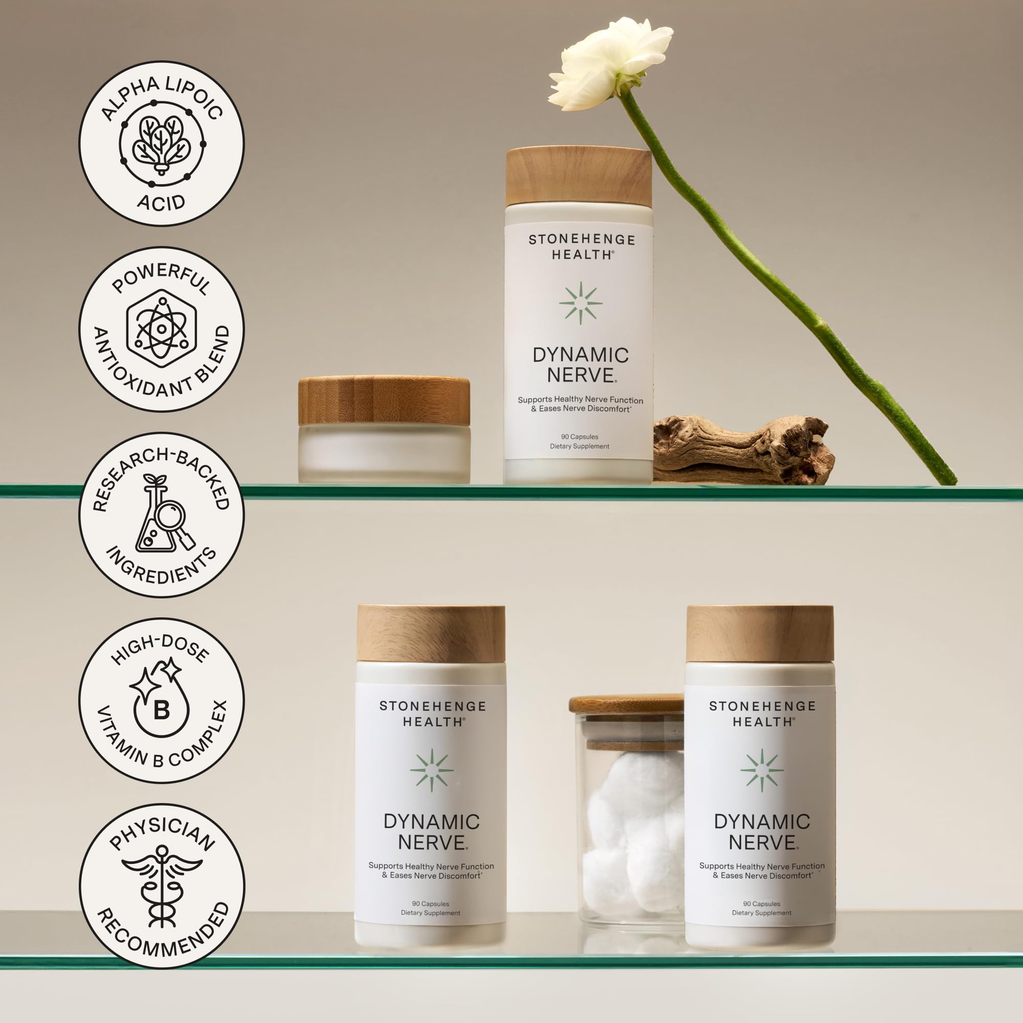 Stonehenge Health Dynamic Nerve en cocina sugiriendo uso cotidiano y conveniencia