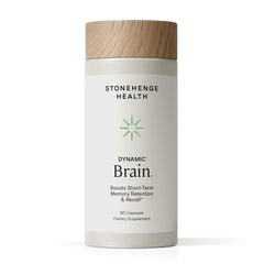 Stonehenge Health Dynamic Brain bote frontal mostrando etiqueta clara y beneficios