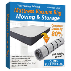 Storage Logic frente del empaque mostrando la bolsa y tallas, facilita identificación