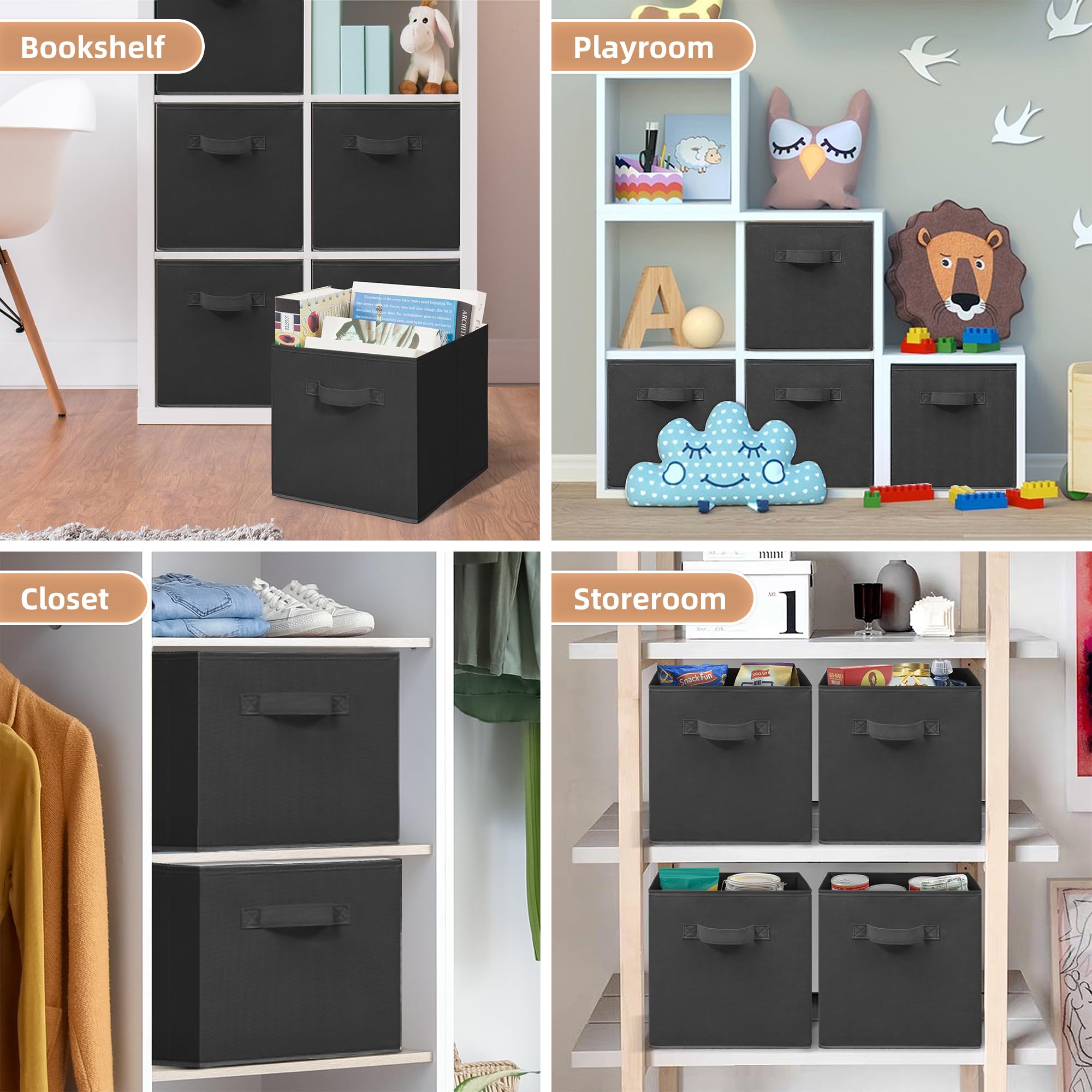 STORAGE MANIAC cubos plegados guardados planos, ahorro de espacio