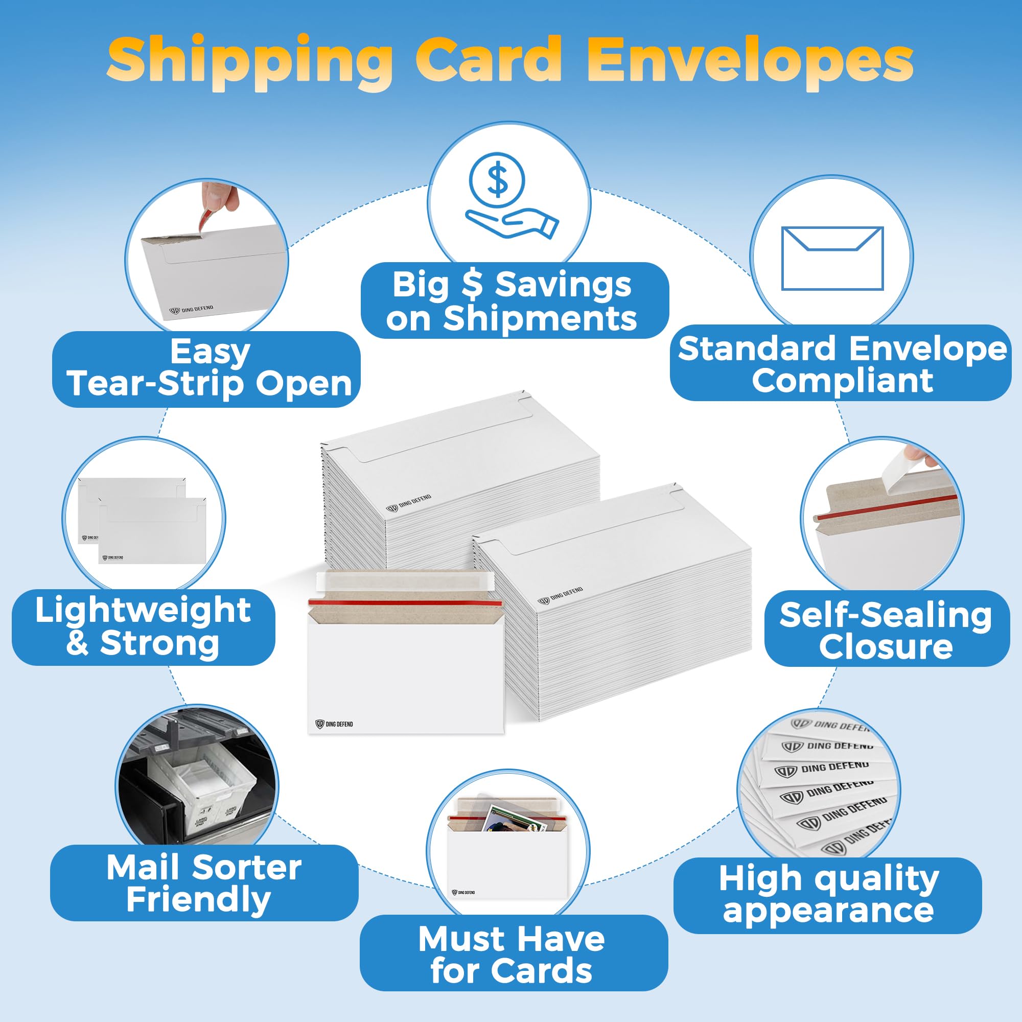 Storage Standard cartas en fundas semirrígidas dentro del sobre seguro