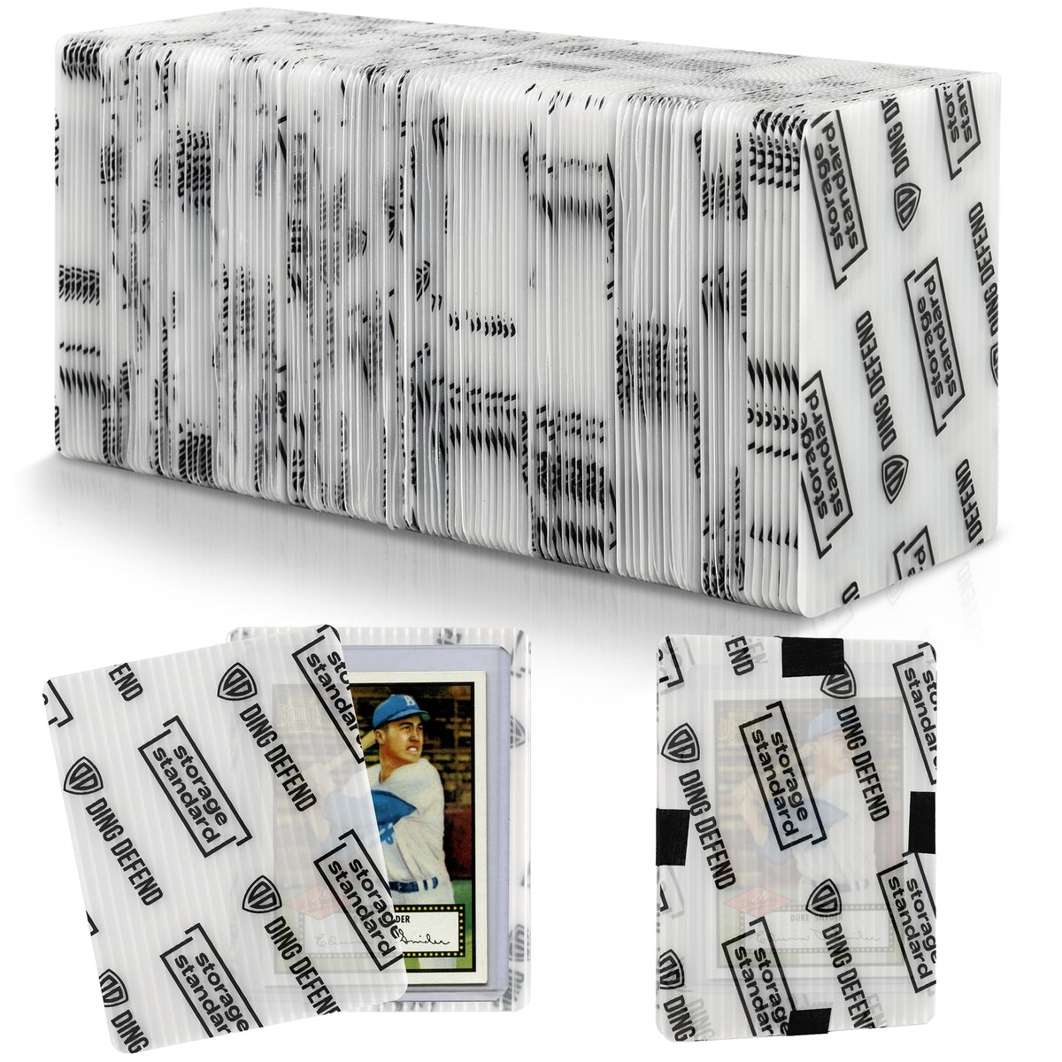 Storage Standard paquete frontal mostrando 110 protectores, solución ahorro
