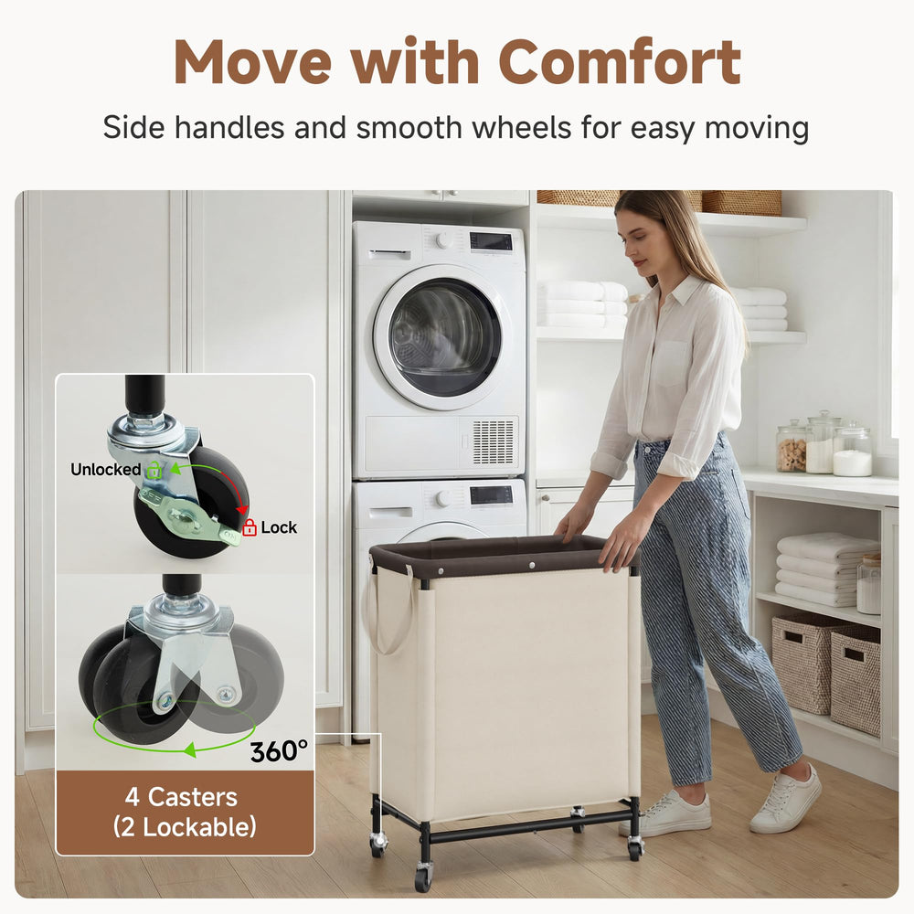 StorageWorks ruedas 360 grados con freno para mover y asegurar el carrito