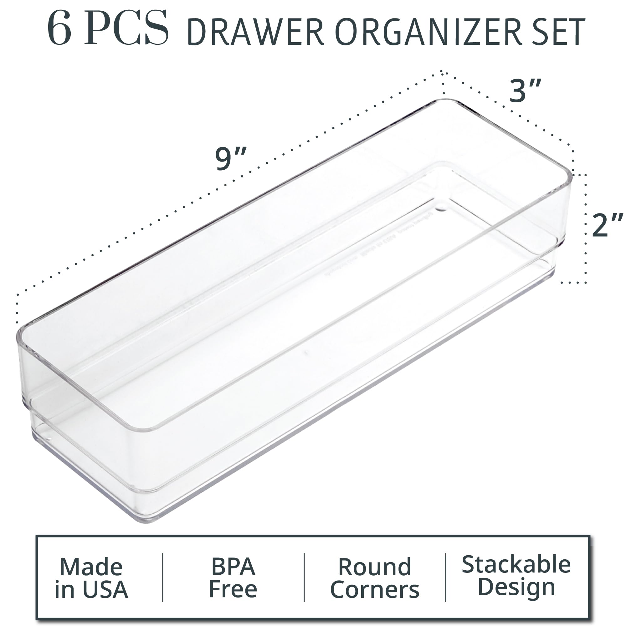 STORi primer plano del plástico transparente mostrando acabado resistente y sin BPA