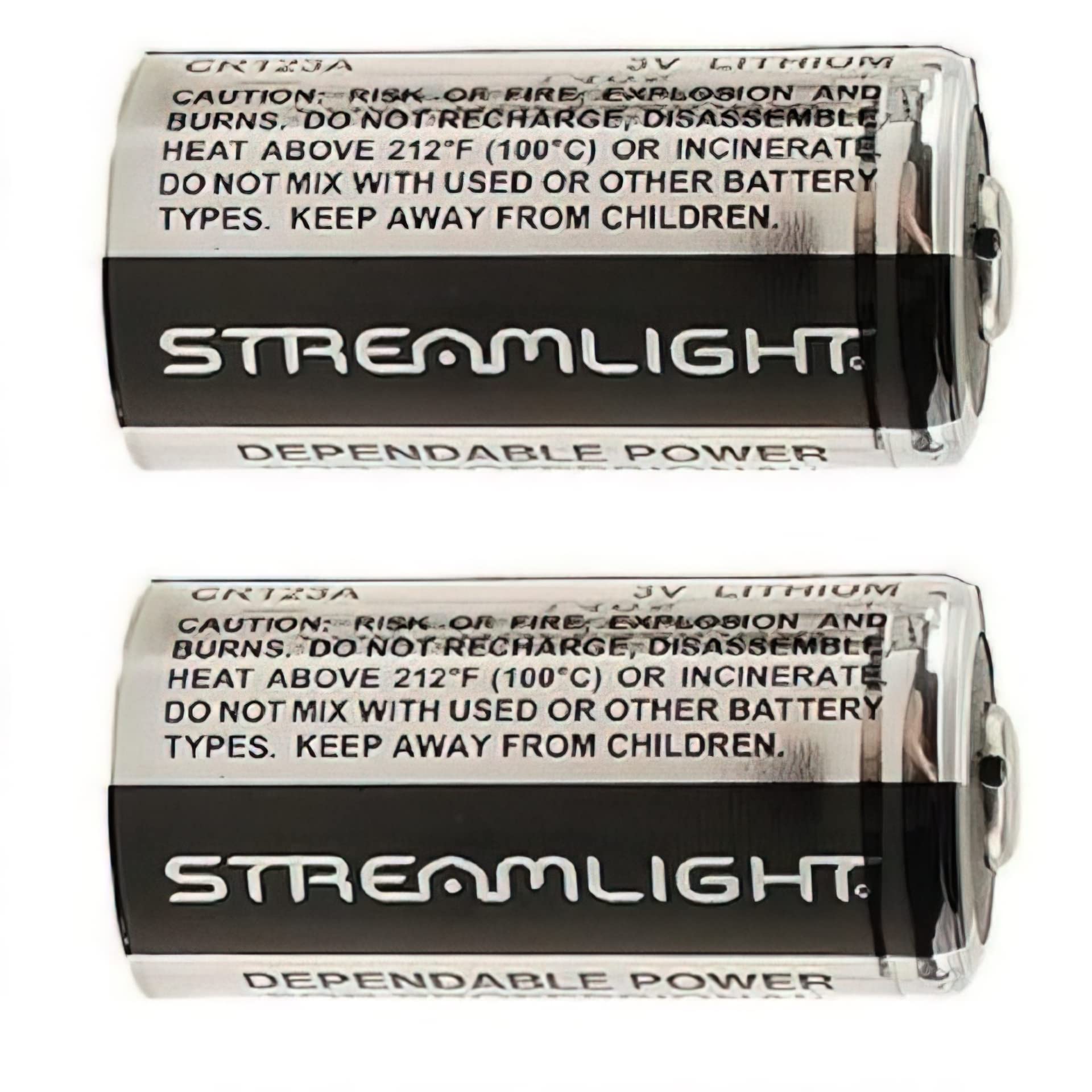 Etiqueta de producto Streamlight con especificaciones y vida de almacenamiento cercana a 10 años