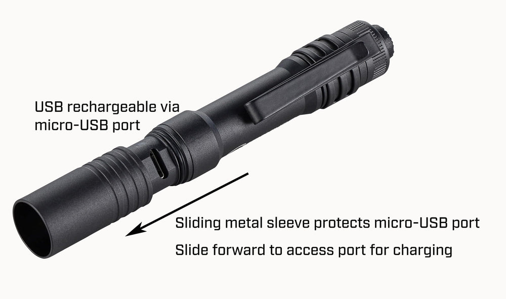 Streamlight MicroStream en mano para comparar tamaño y facilidad de transporte
