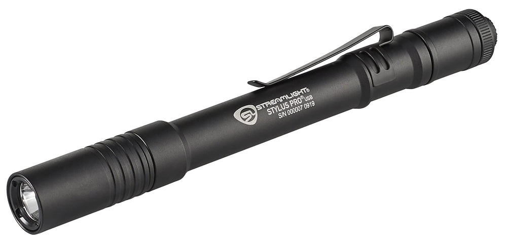 Streamlight Stylus Pro vista frontal con haz brillante útil para inspección
