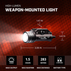 Streamlight TLR-1 HL iluminando escena nocturna mejorando visibilidad