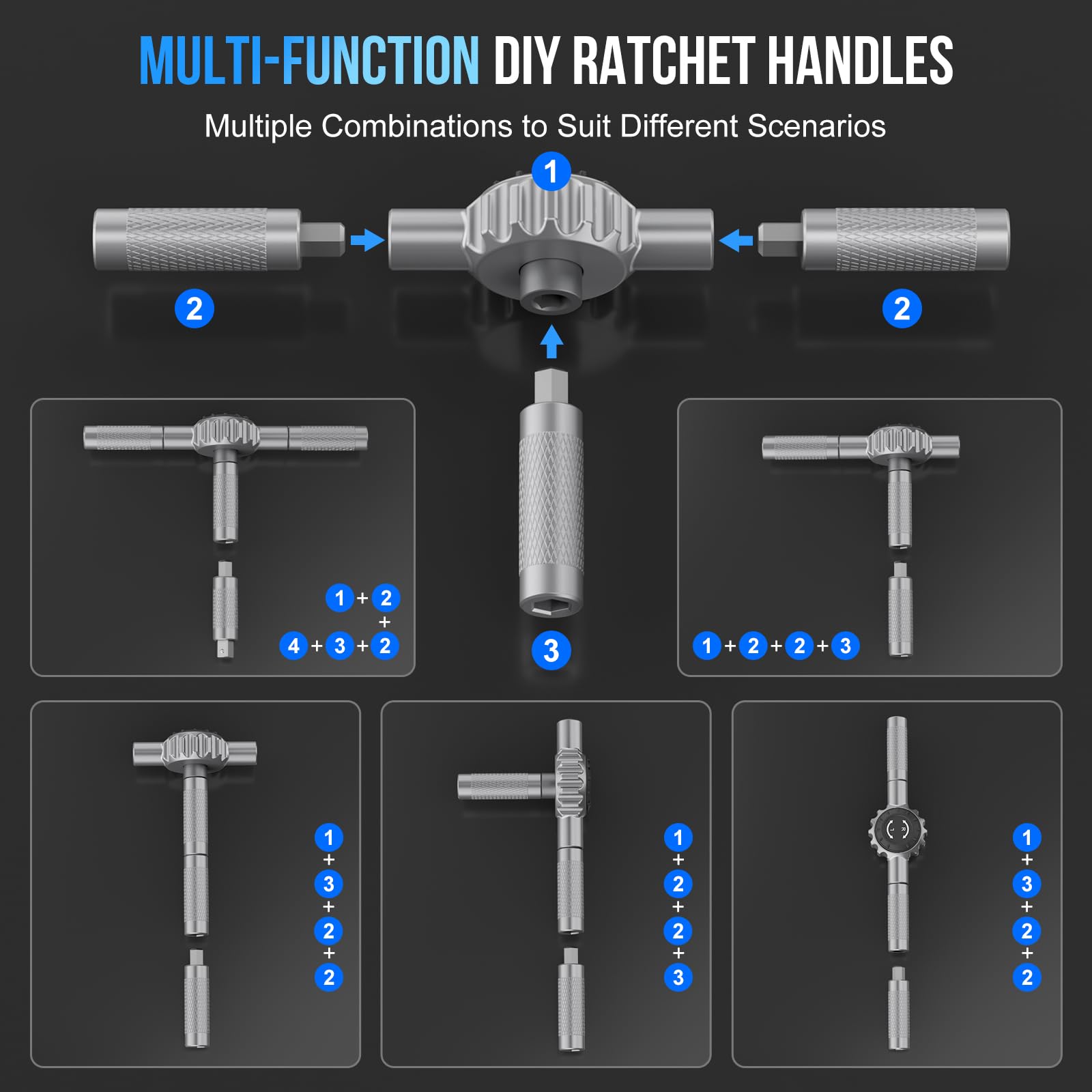 STREBITO extensiones magnéticas sujetando punta para acceso profundo