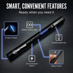Streetwise battery indicator light on pen showing readiness at a glance