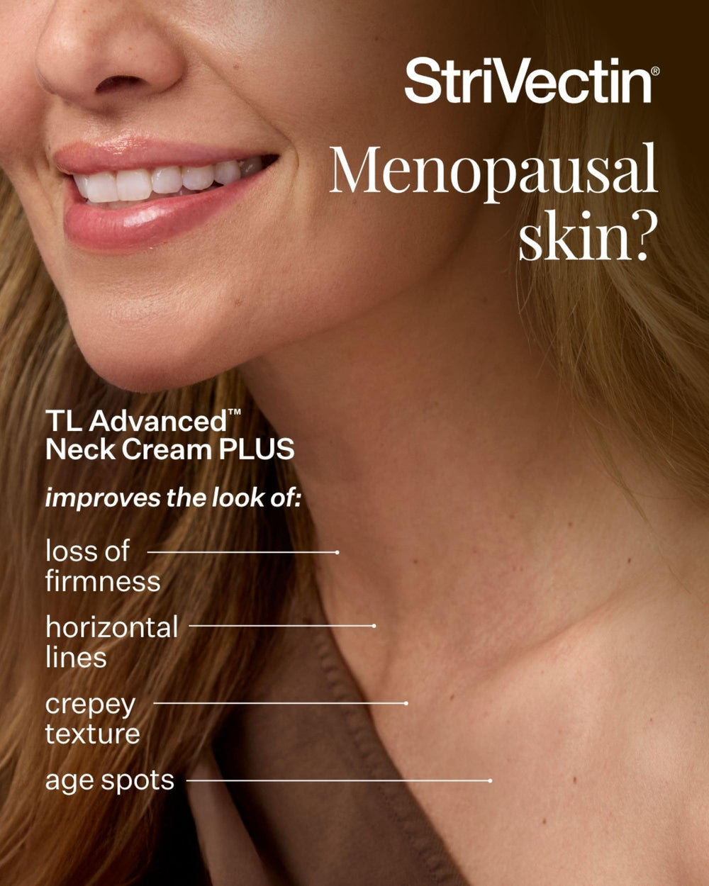 StriVectin etiqueta primer plano resaltando ingredientes reafirmantes