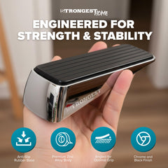 STRONGEST HOME tope junto a regla para comparar tamaño y escala