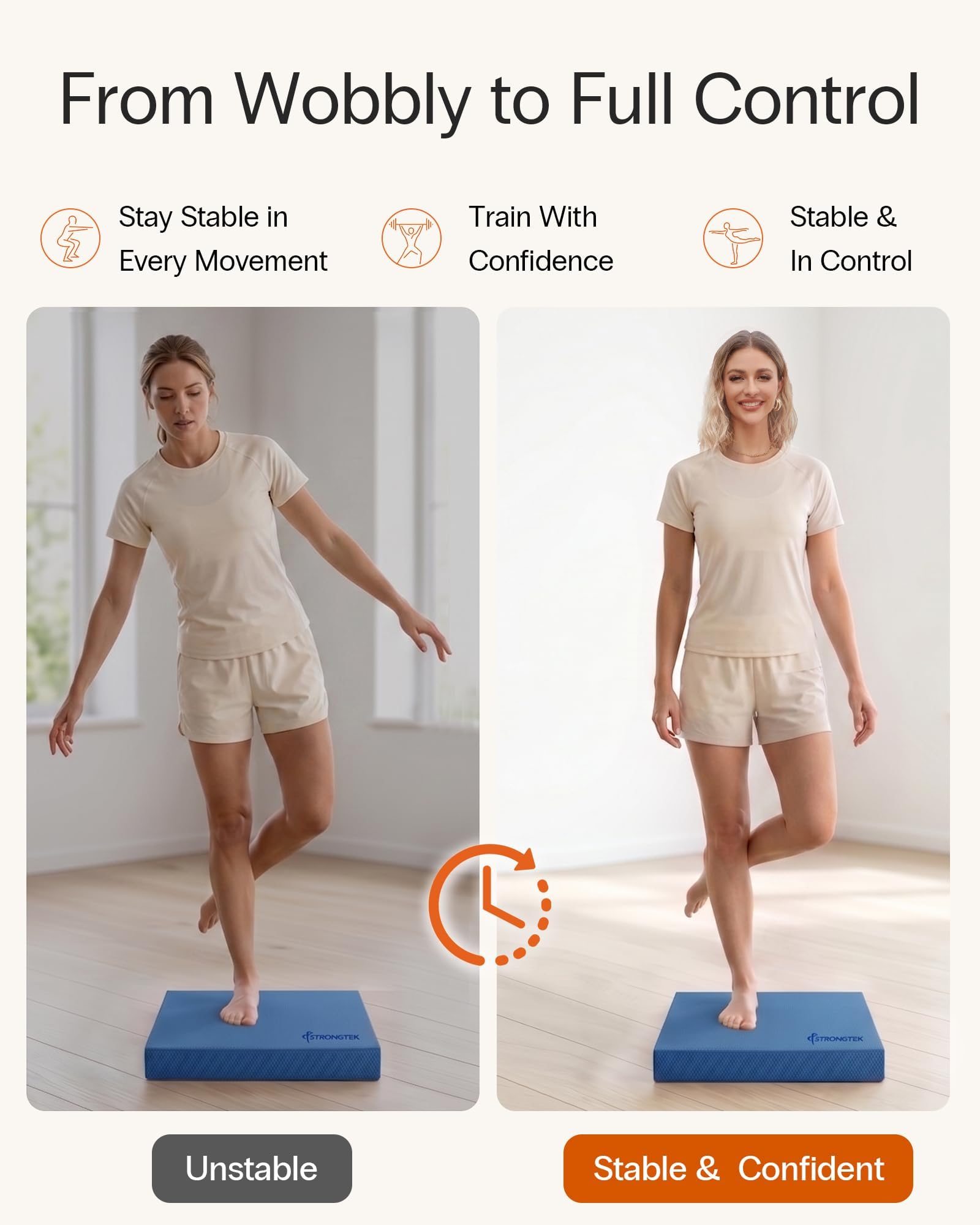 StrongTek comparación de tamaño con manos para visualizar escala