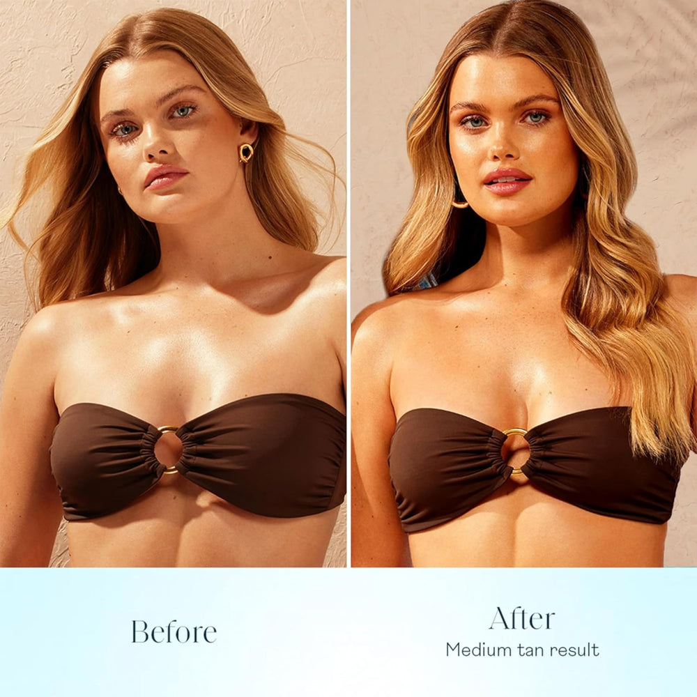 St.Tropez antes y después en piernas para ver el resultado del bronceado