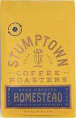Stumptown Homestead frente del paquete mostrando diseño y peso, ideal para identificar producto