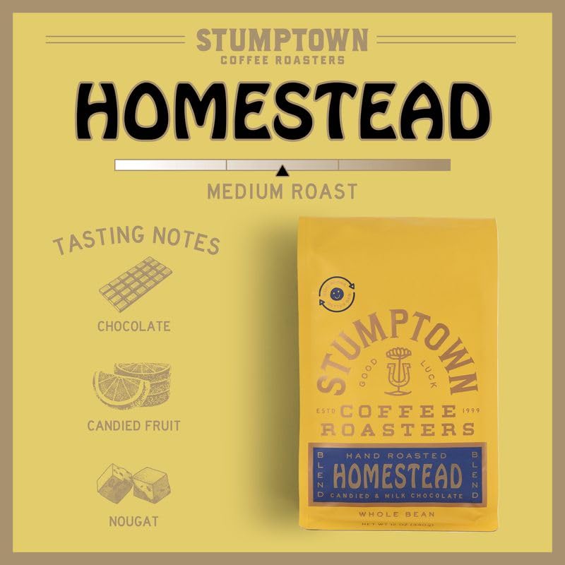 Stumptown Homestead granos en primer plano resaltando apariencia y frescura aromática