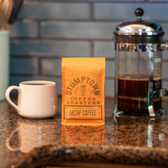 Stumptown Trapper Creek espresso cremoso mostrando cuerpo y crema