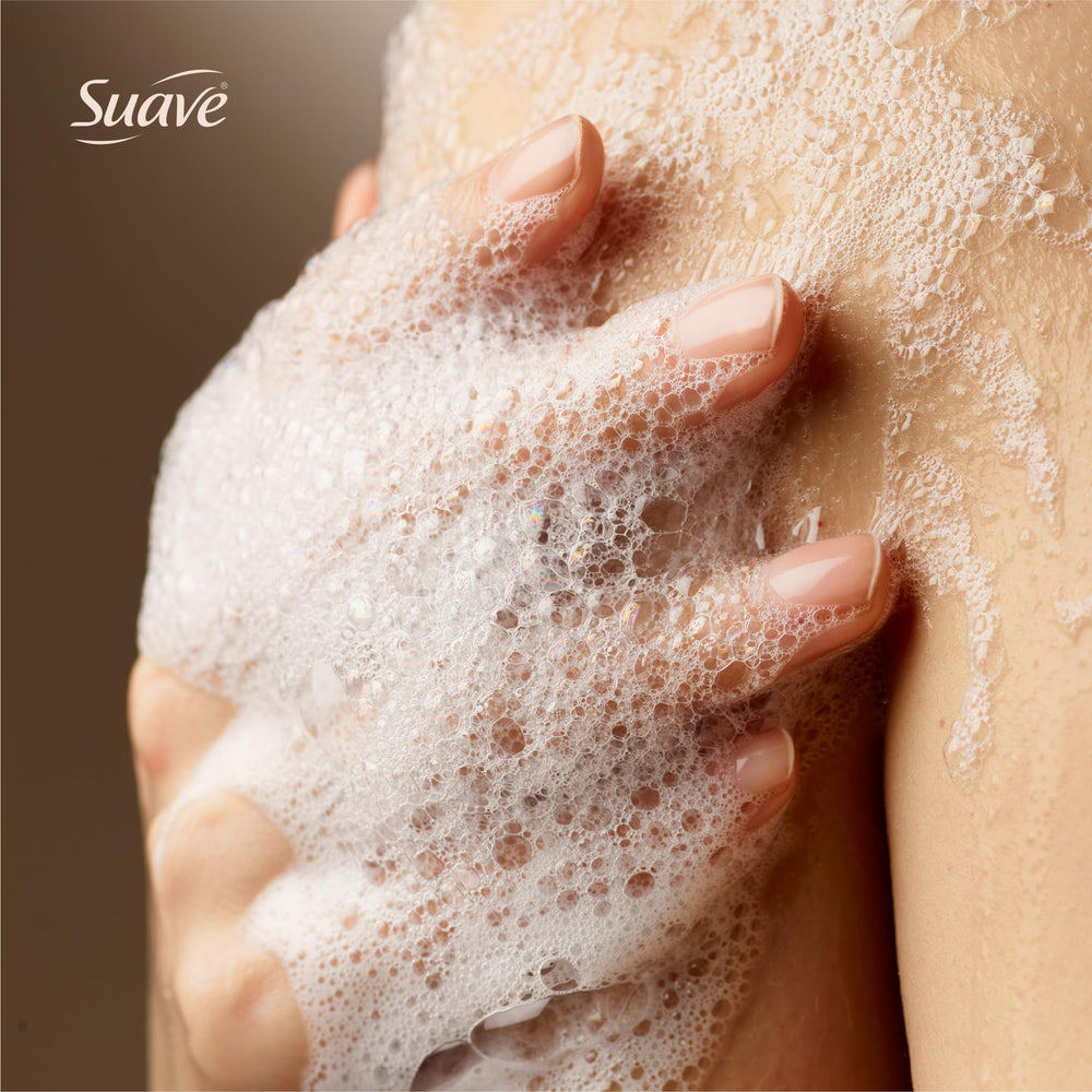 Suave primer plano glicerina y vitamina E que nutren la piel