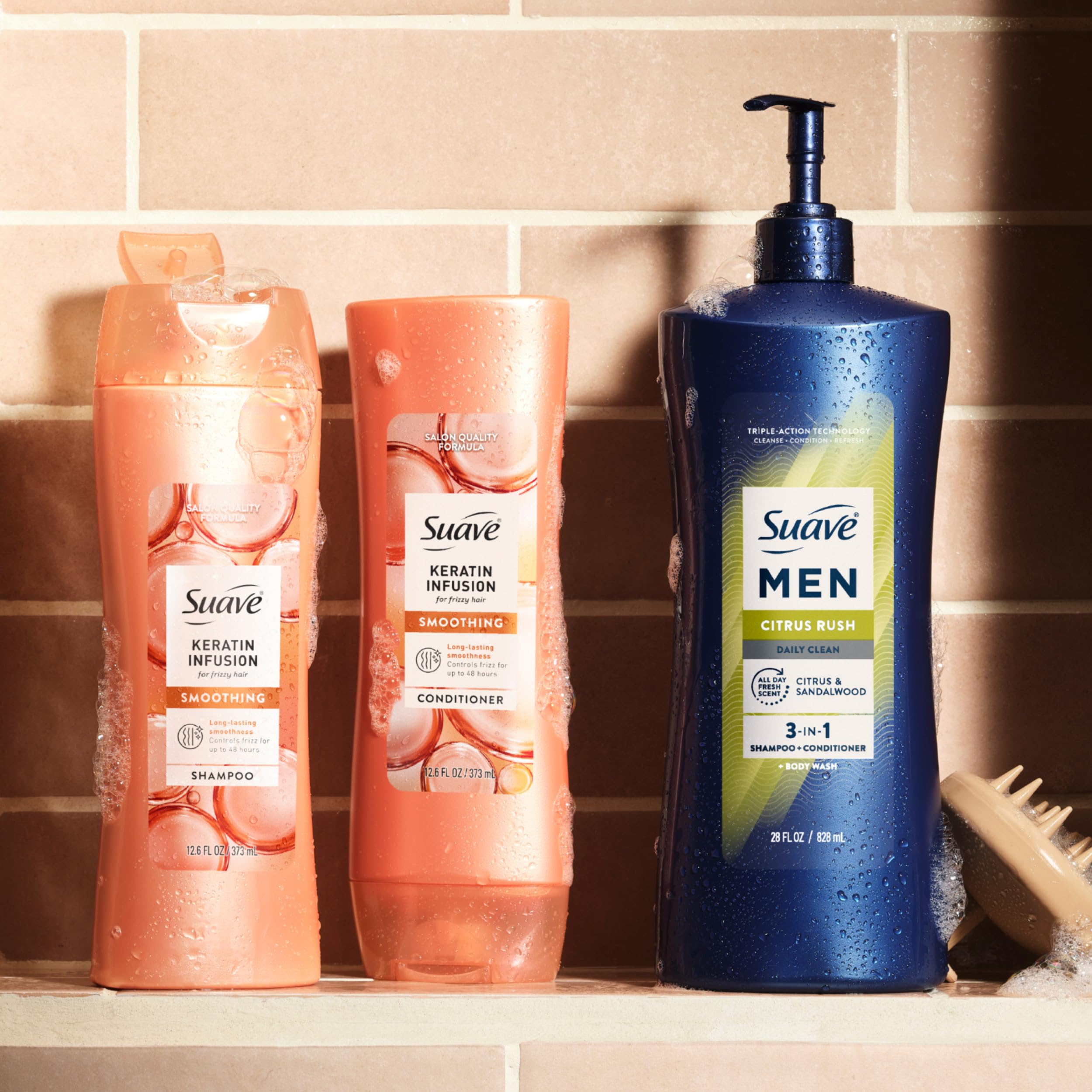 Suave Men ambiente de baño que transmite frescura y uso diario