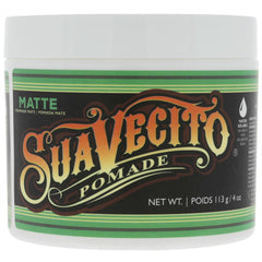 Suavecito Pomade envase frontal mostrando diseño y practicidad
