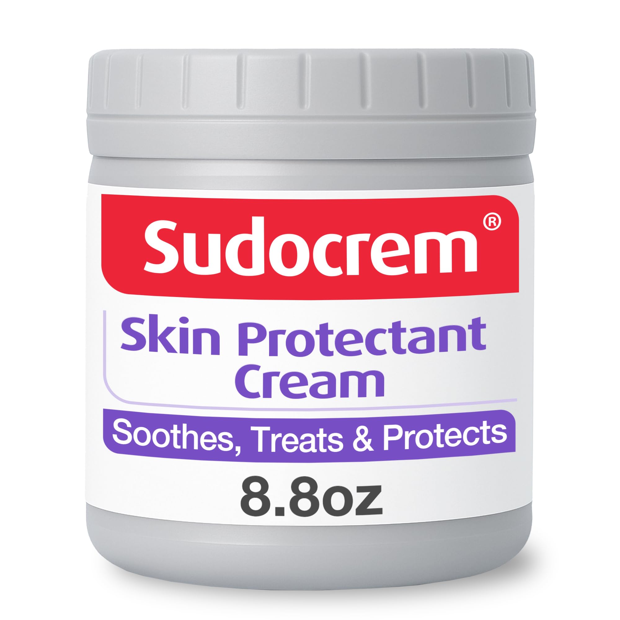 Sudocrem frontal del envase mostrando diseño y tamaño prácticos