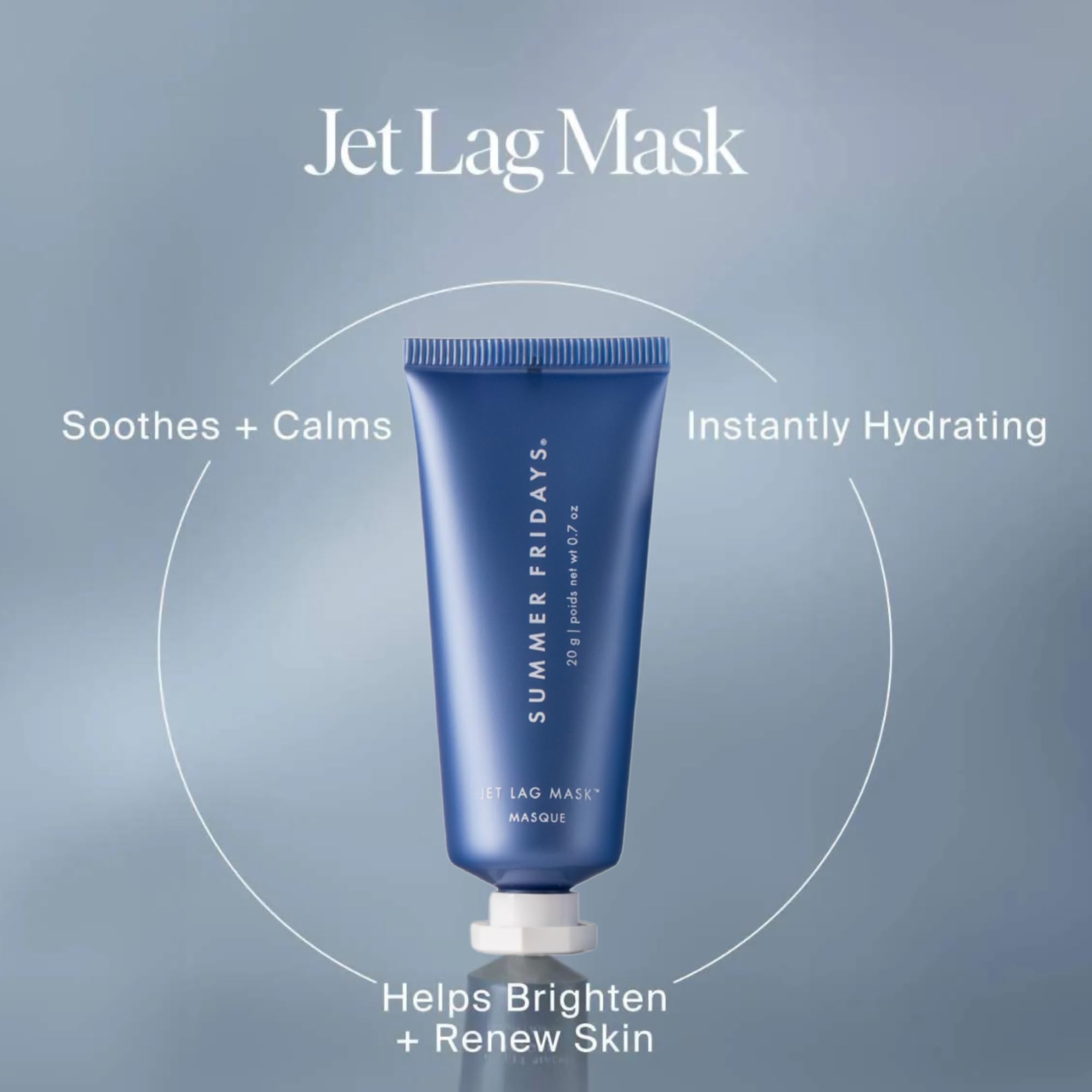 Summer Fridays Close-up de la Jet Lag Mask crema mostrando su textura hidratante