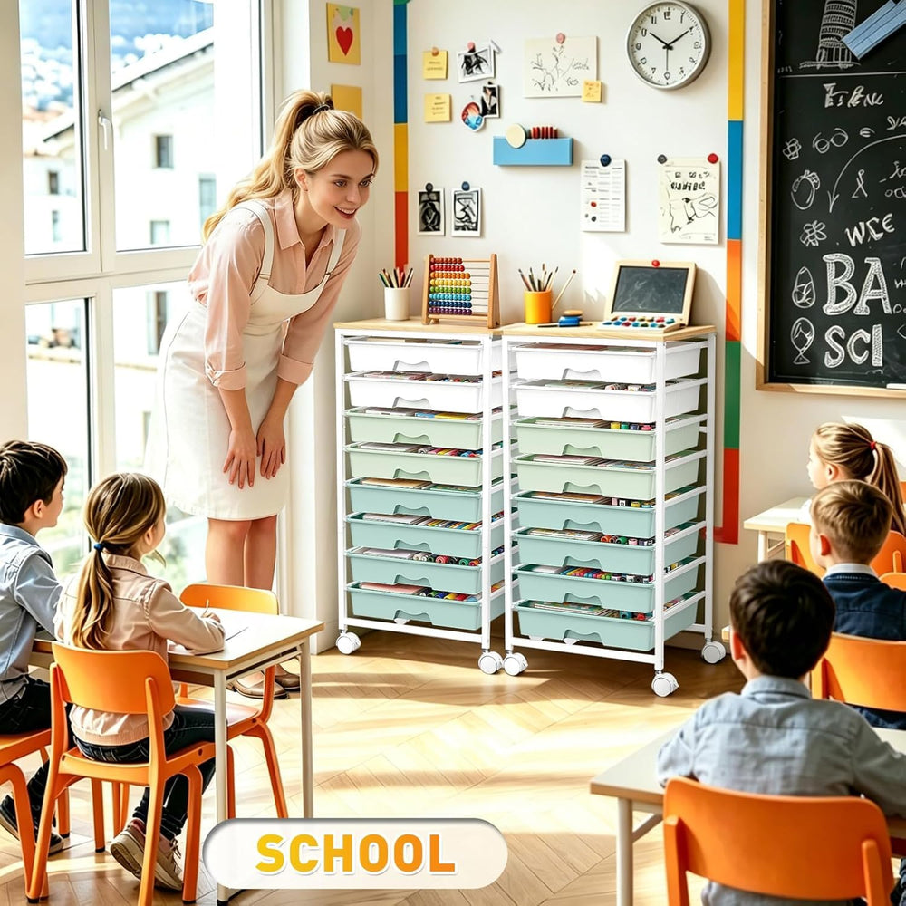 SUNALLY carrito usado en dormitorio para ordenar cosméticos y accesorios