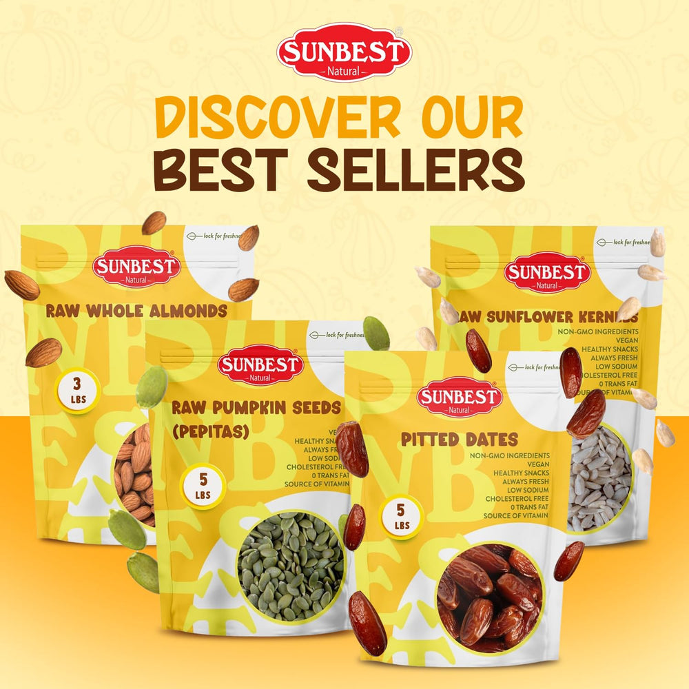 Sunbest Natural etiqueta con ingredientes simples indicando sin aditivos ni sal