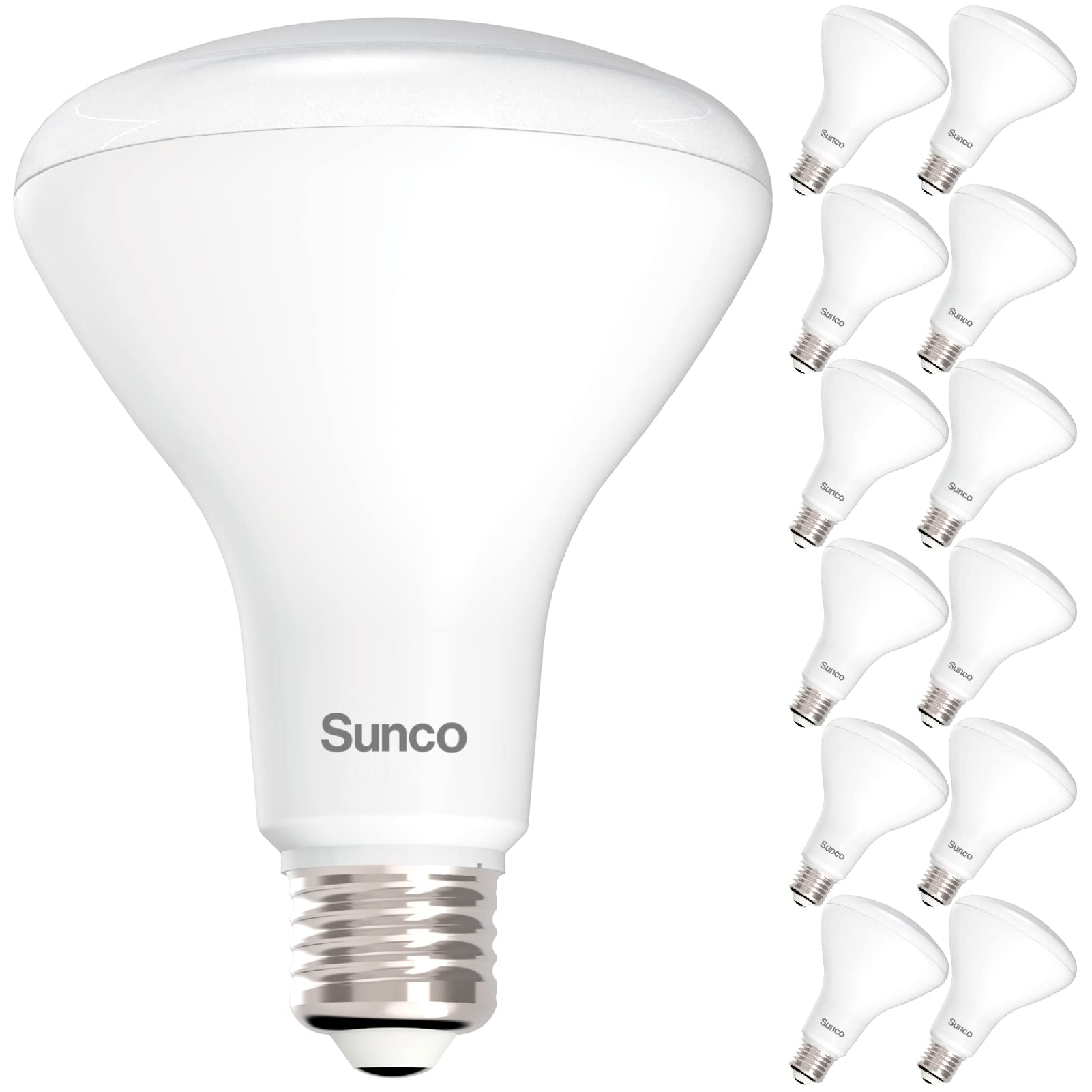 Sunco vista frontal del pack de 12 BR30, ahorro inmediato