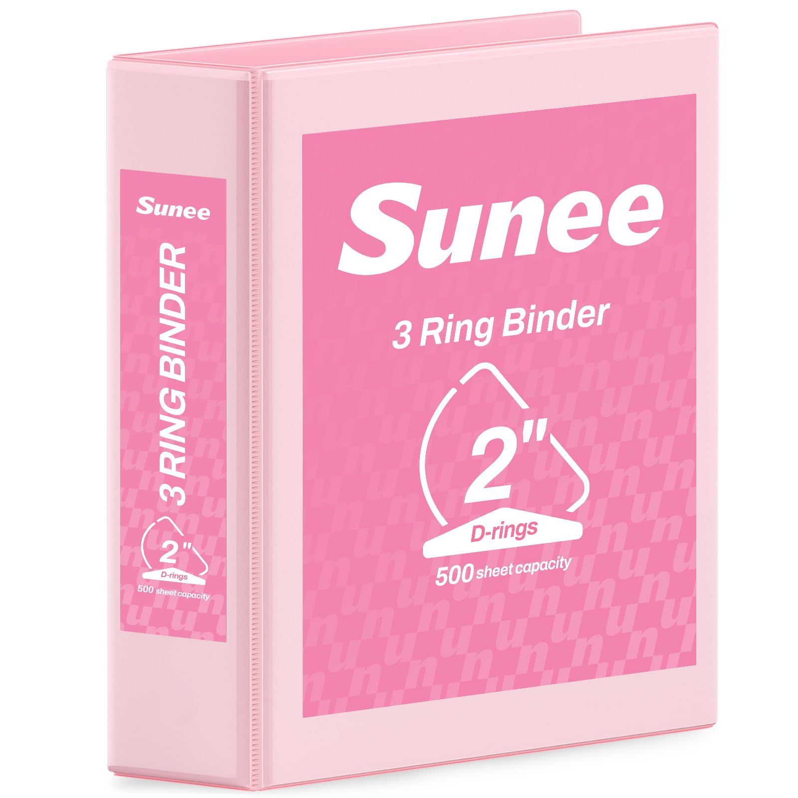 SUNEE carpeta rosa frontal con vista transparente y personalizable