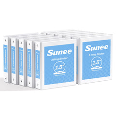 SUNEE pack frontal mostrando las 10 carpetas blancas y su bolsillo transparente, ideal para organización