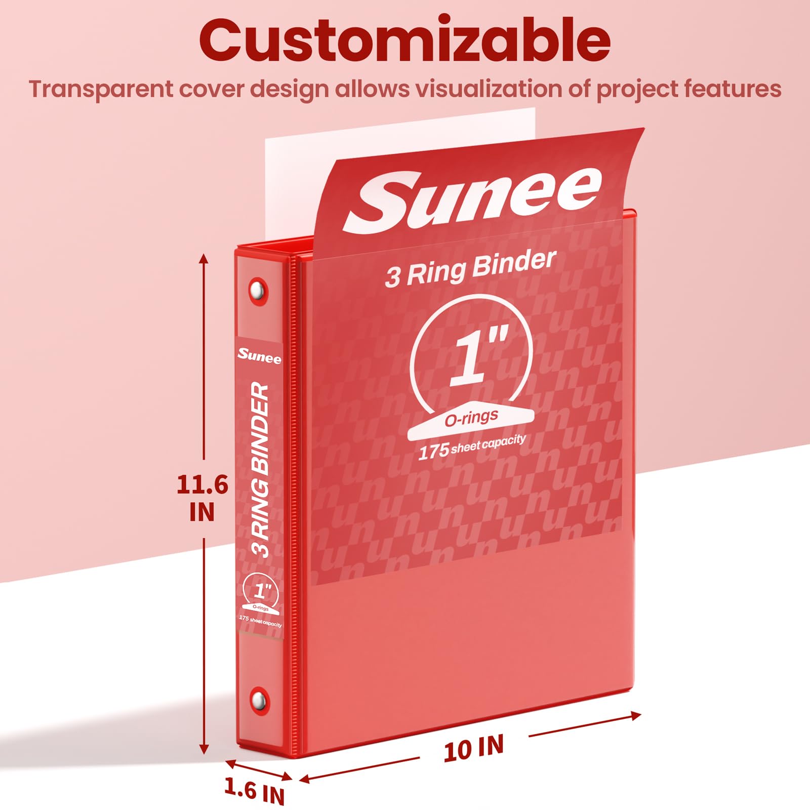 SUNEE lifestyle desk setup with binders organized for school or office productivity