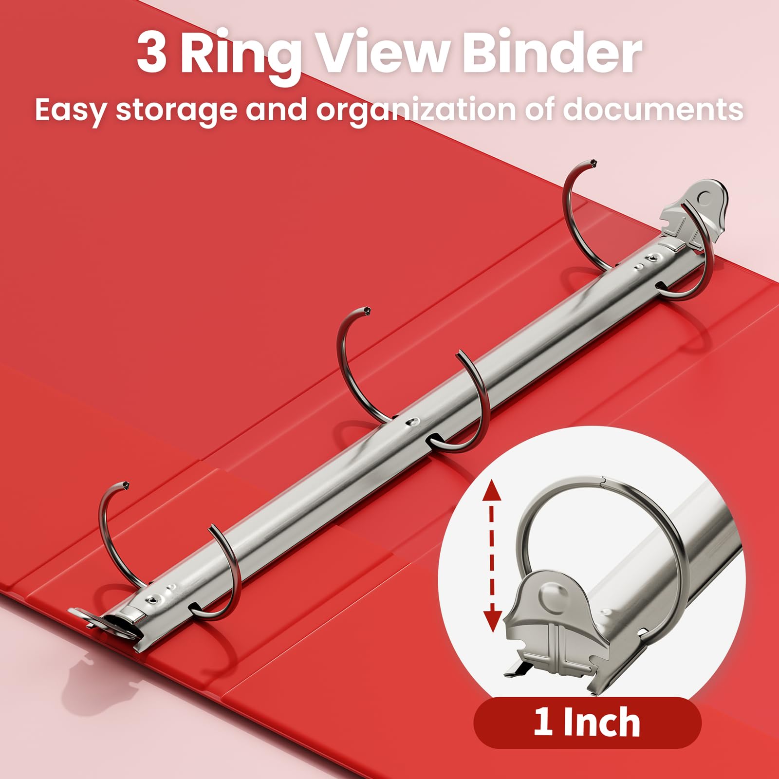 SUNEE open binder rings showing smooth metal mechanism for easy page access