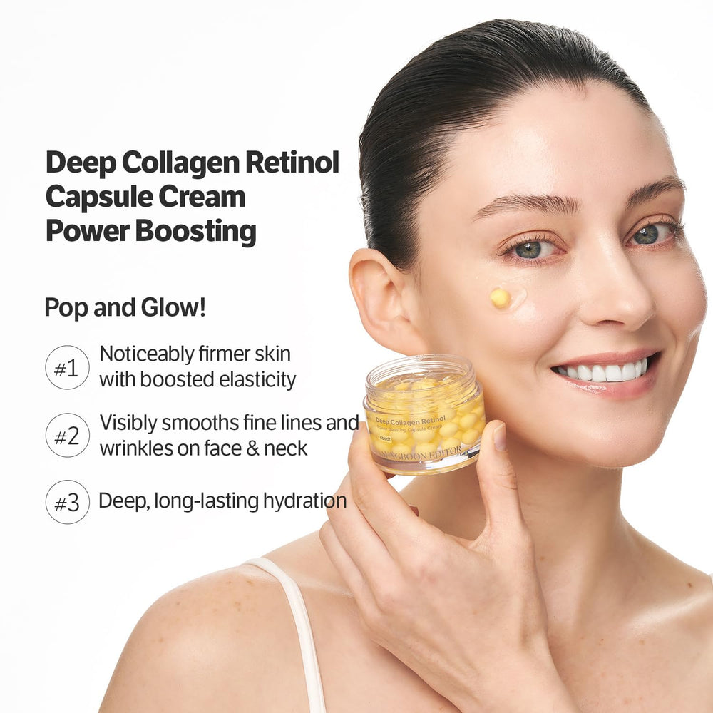 SUNGBOON EDITOR primer plano de cápsula abierta con gel dosificable