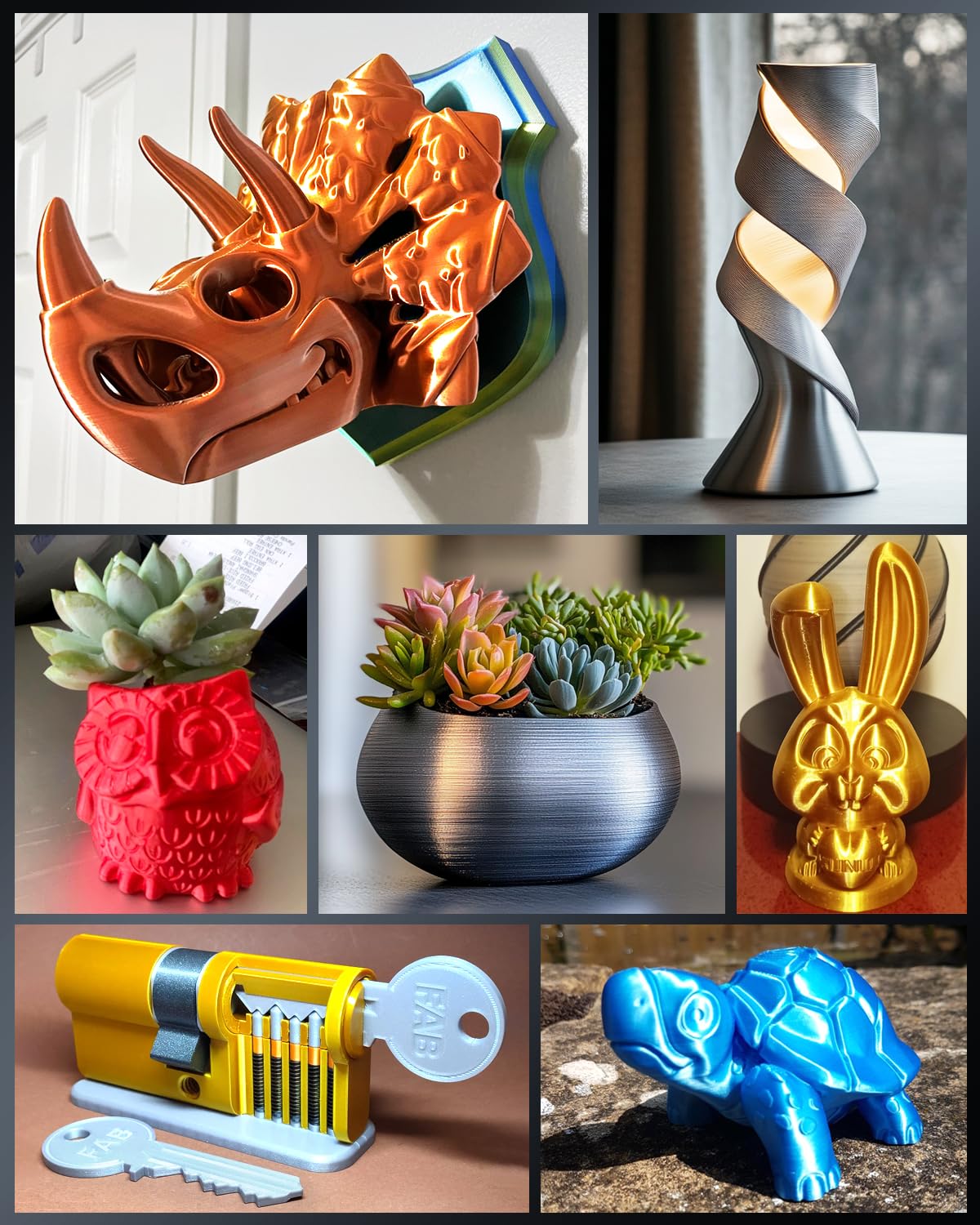 SUNLU colección de objetos brillantes impresos para inspirar aplicaciones decorativas