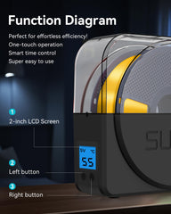 SUNLU S1 Plus botones de control para ajustar temperatura y tiempo rápidamente