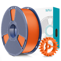 SUNLU Sunny Orange imagen frontal del carrete mostrando color y formato, ideal para visibilidad del producto