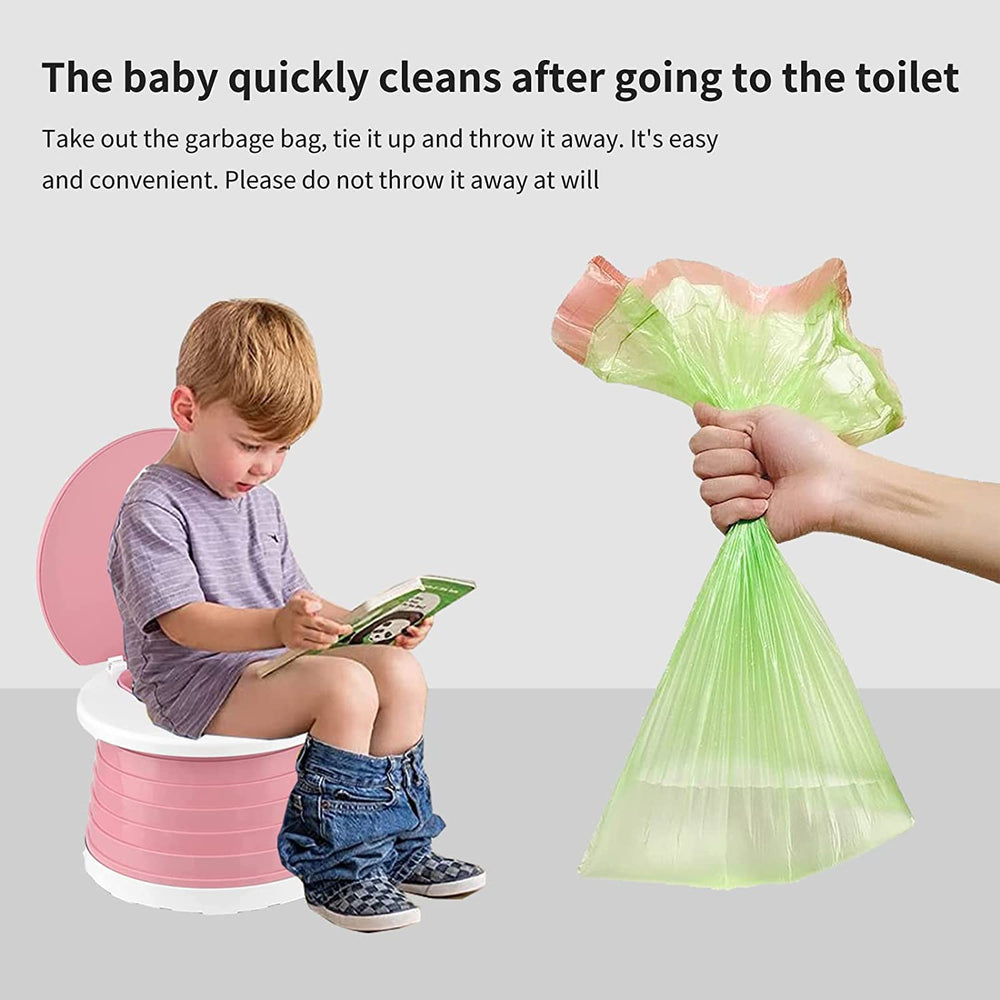 SunnySmile storage bag with potty and cleaning rolls for organized travel