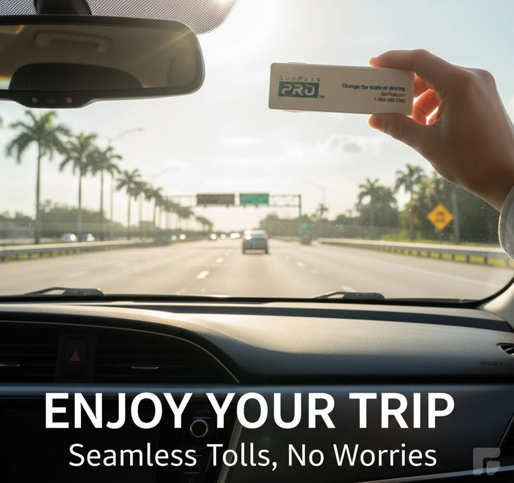 SunPass Pro en viaje familiar por autopista reduciendo esperas en peajes