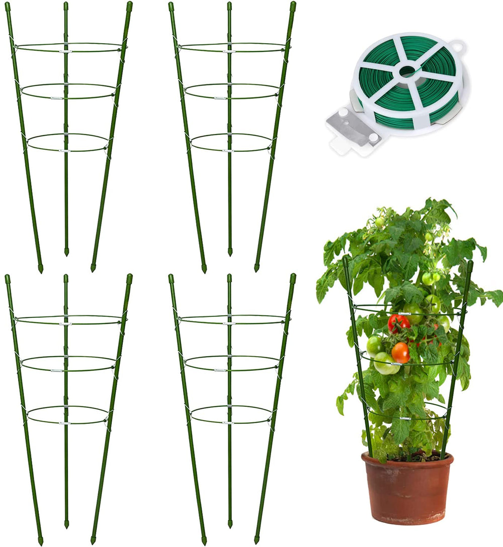 SUNPRO jaula frontal del paquete mostrando las cuatro unidades para soporte de plantas