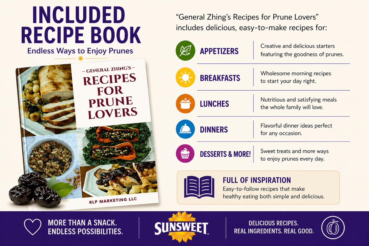 Sunsweet primer plano textura blanda y jugosa que mejora el sabor