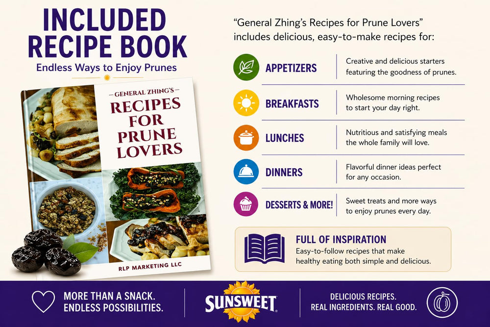 Sunsweet primer plano textura blanda y jugosa que mejora el sabor