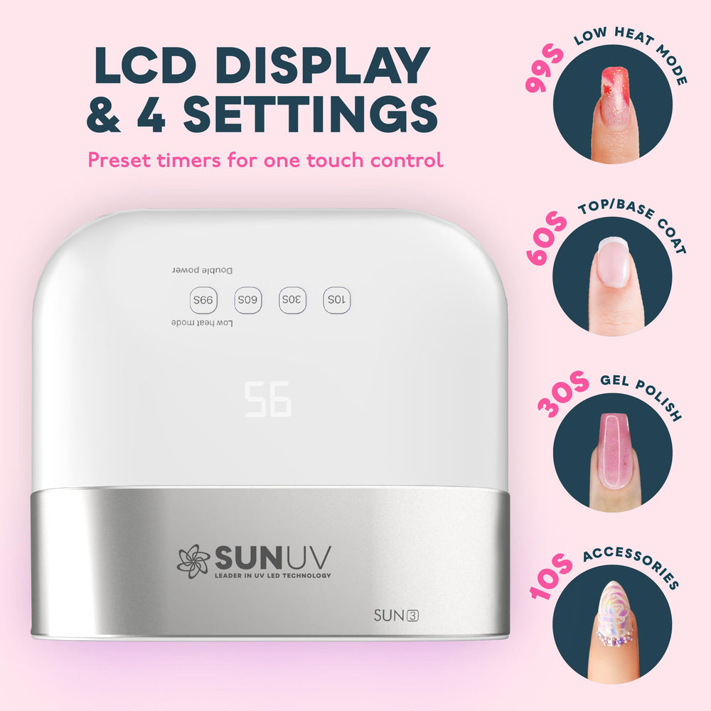 SUNUV SUN3 pedicura con cinco uñas curadas a la vez eficientemente