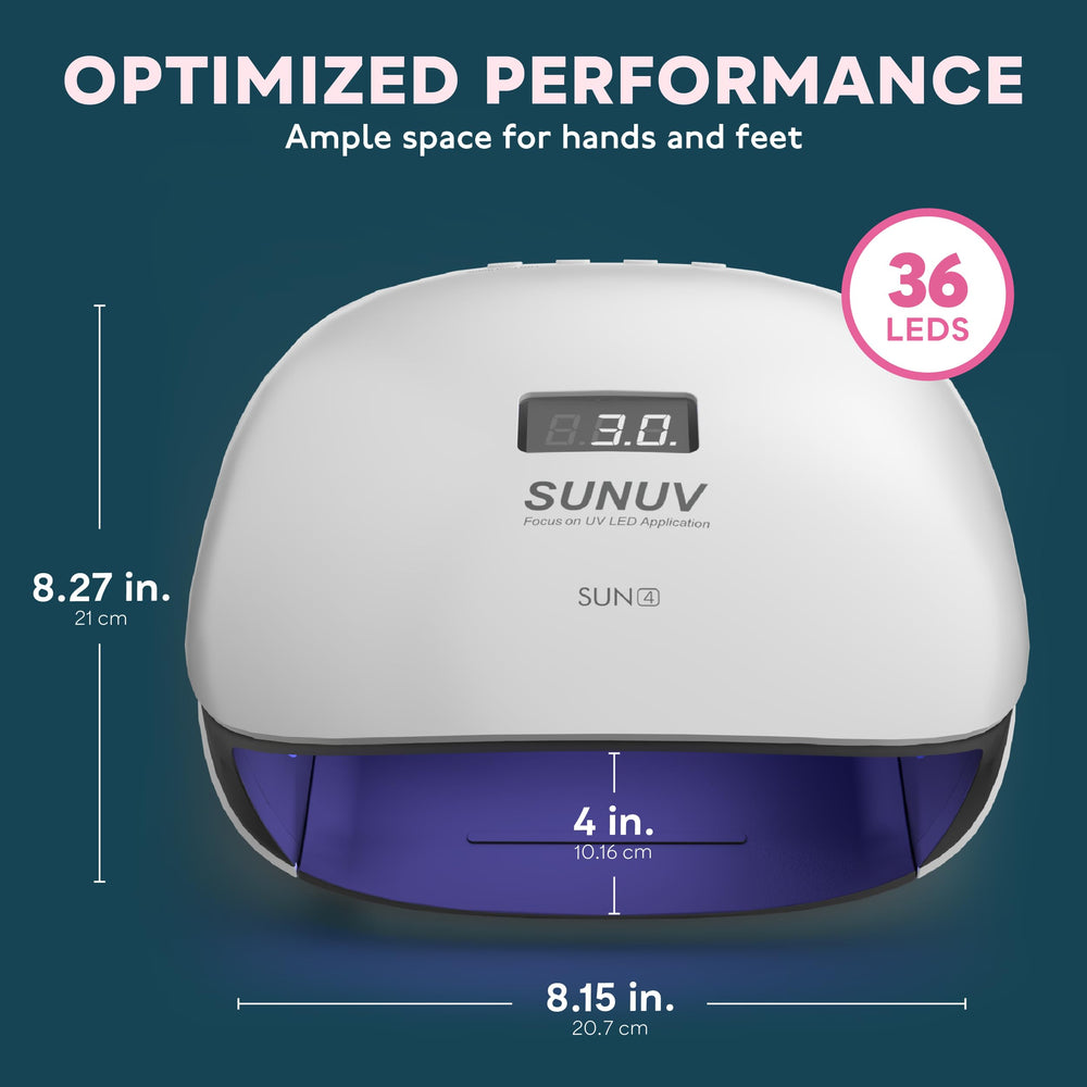 SUNUV SUN4 espacio interior amplio para manos y pedicura cómoda