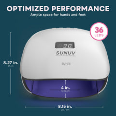 SUNUV SUN4 espacio interior amplio para manos y pedicura cómoda