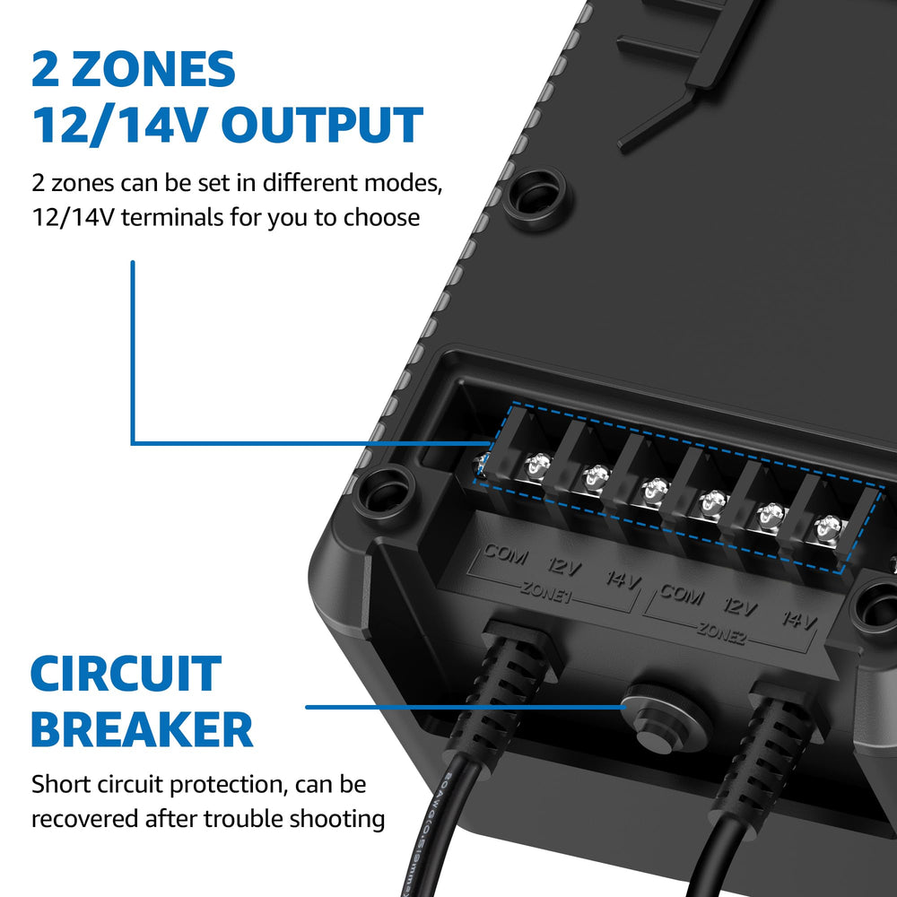 SUNVIE internal connection close-up showing safe wiring and circuit protection