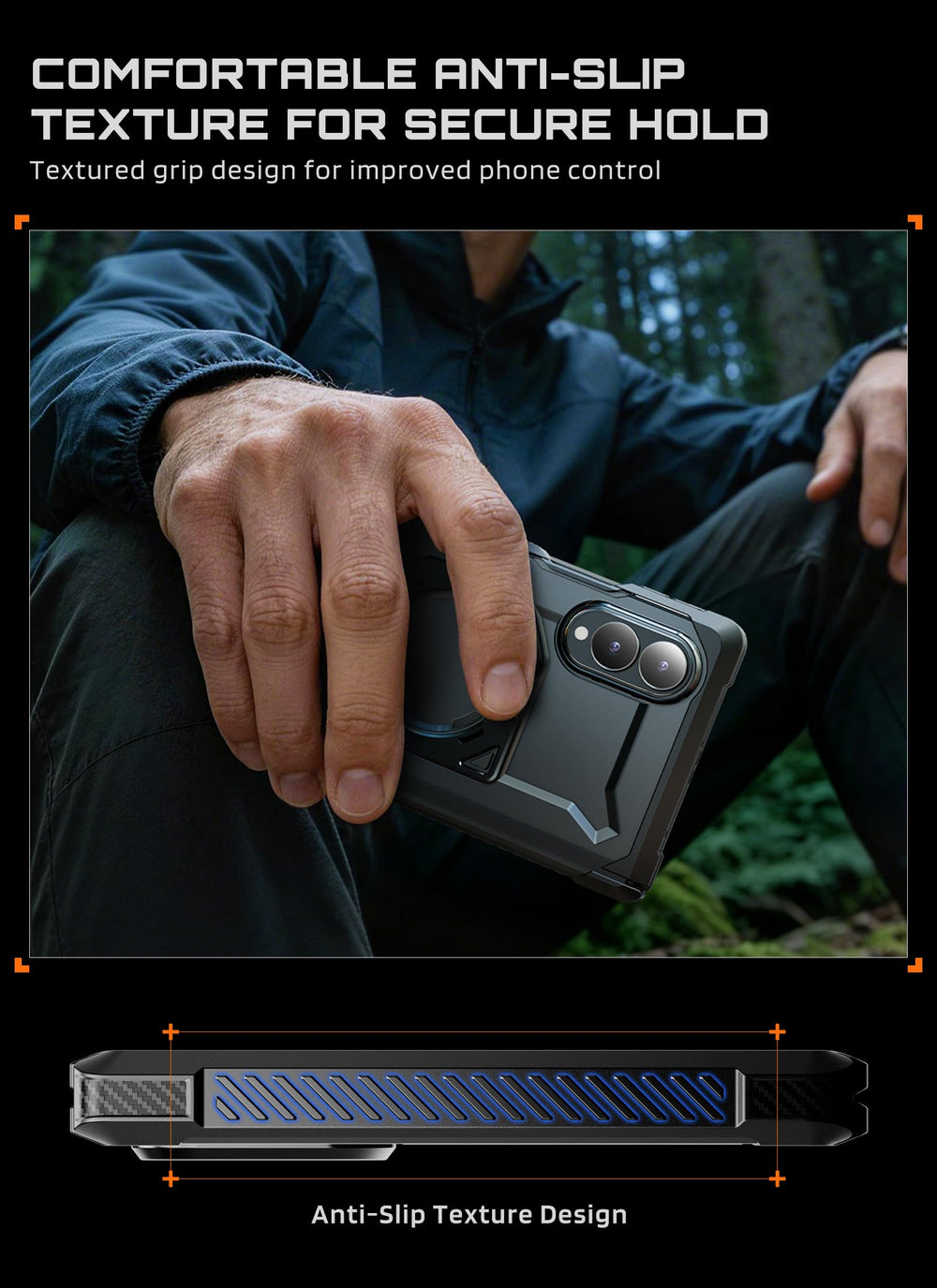 SUPCASE uso en mano con comodidad y menor riesgo de caídas