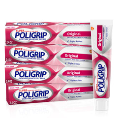 Super Poligrip pack frontal de cuatro tubos, suministro prolongado
