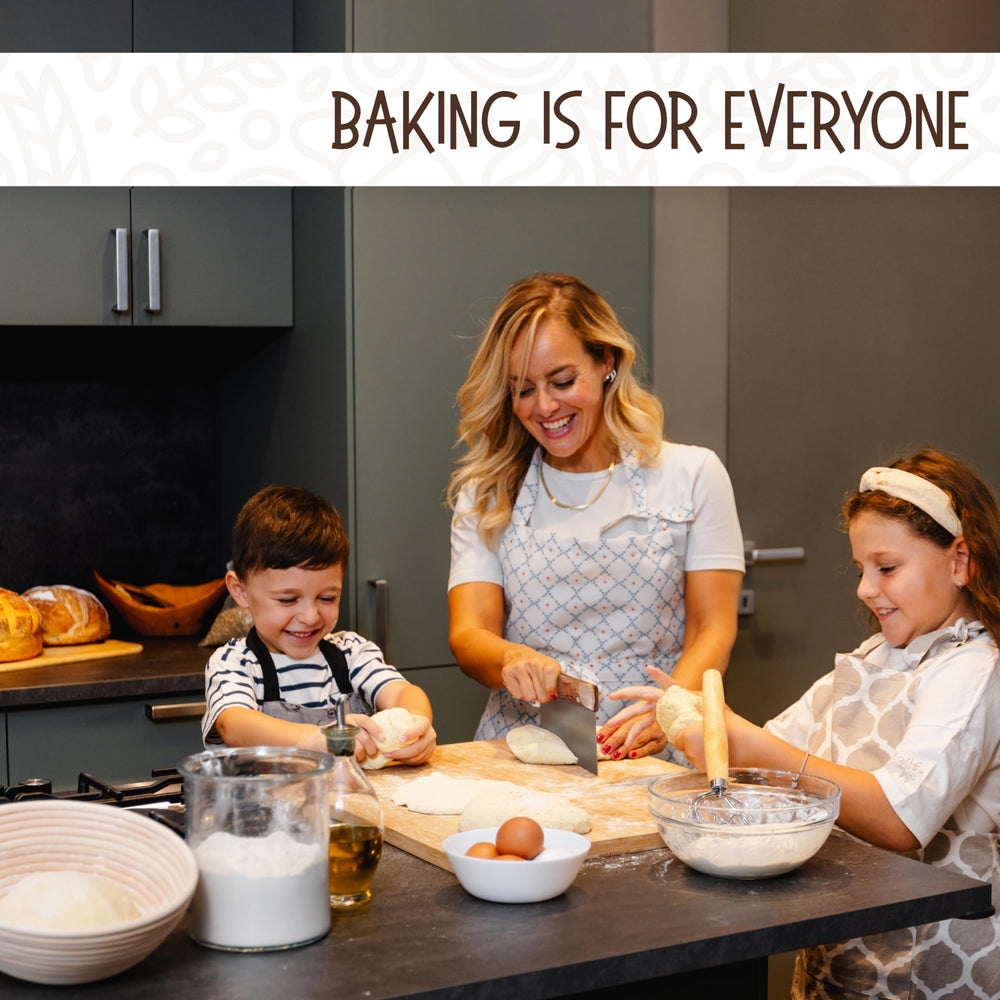 Superbaking comparación de tamaño mostrando la cesta de 9 pulgadas